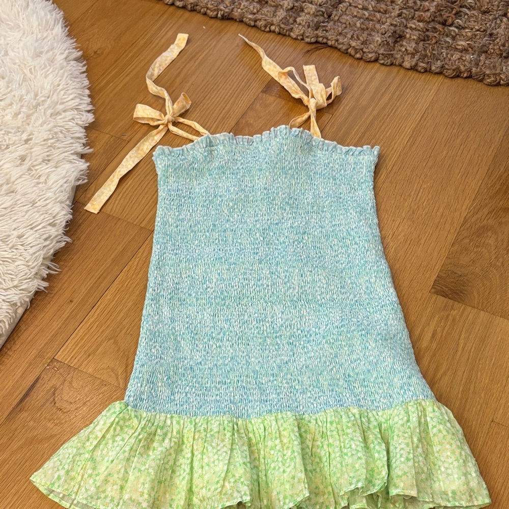 Kids Blue and Green Sleeveless Top